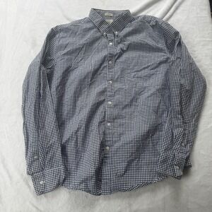 J Crew Shirt Mens XL Blue White Check Button Down Classic Fit Long Sleeve Casual